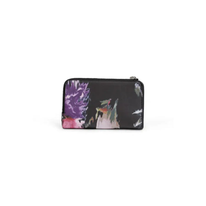 Artistic floral design wallet by Desigual on a dark background for women