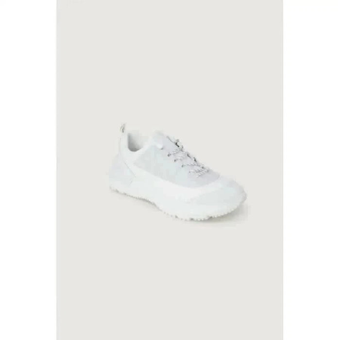 White athletic sneaker with chunky sole and lace-up design by Calvin Klein Jeans