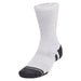 White athletic sock with black heel and toe sections from Under Armour Men’s collection