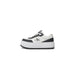 White and black Calvin Klein platform sneaker with thick sole for women