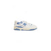 White and blue New Balance Men Sneakers featuring a stylish chunky sole