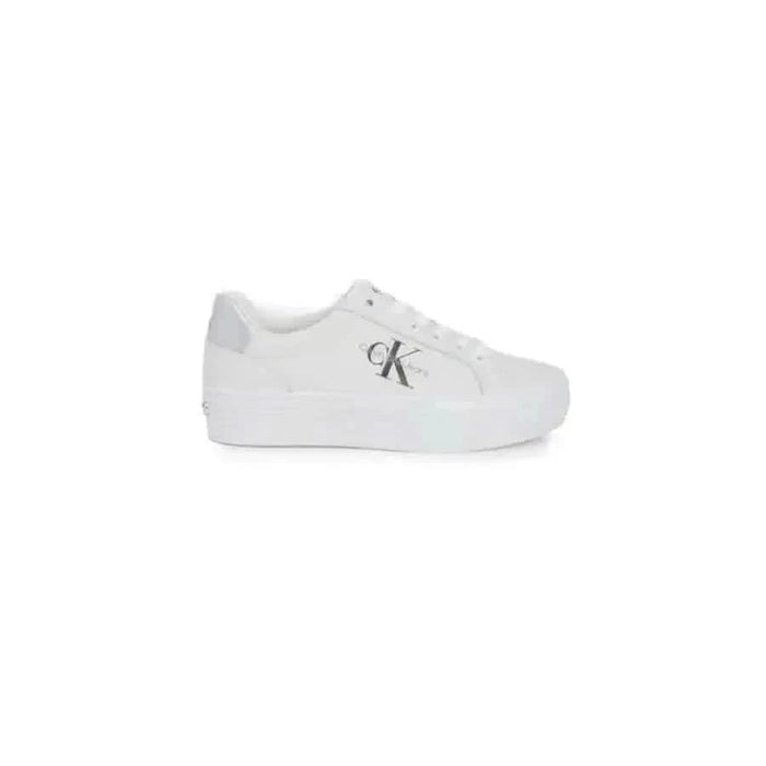 White Calvin Klein platform sneaker with ‘CK’ logo from the Calvin Klein Women Sneakers collection