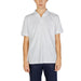 White cotton polo shirt with short sleeves from Calvin Klein Jeans for men