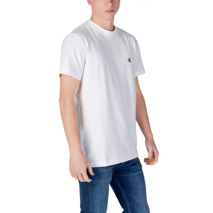 White crew neck t-shirt from Calvin Klein Jeans Men Short Underwear collection