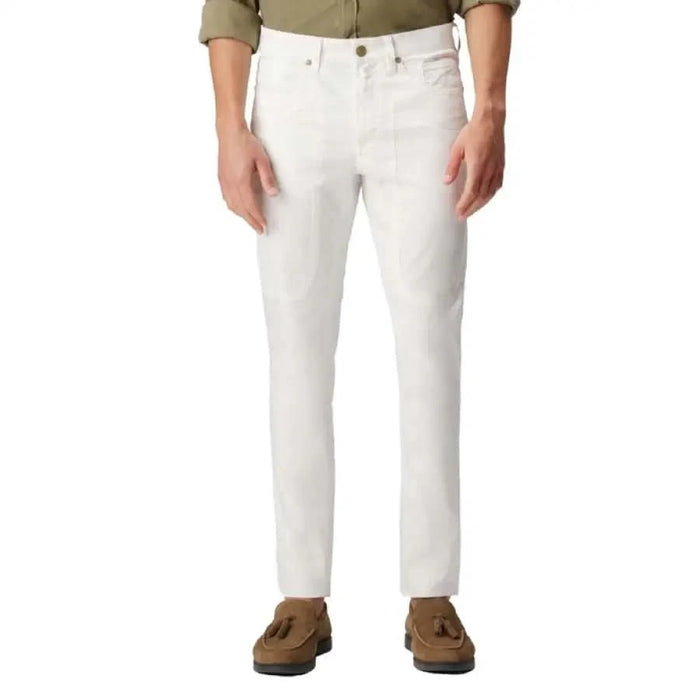 White denim jeans with a straight-leg fit from Jeckerson - Jeckerson Men Trousers