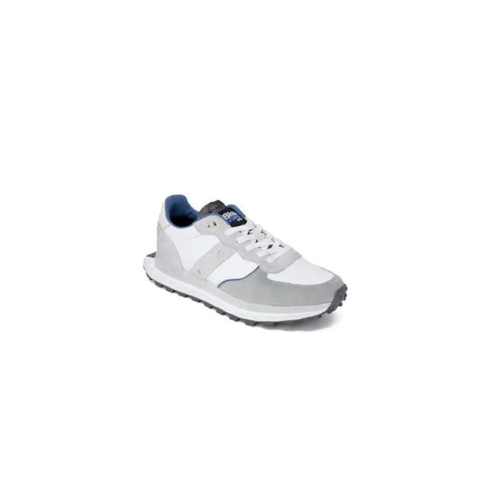 White and gray Blauer Men Sneakers featuring blue accents and athletic design