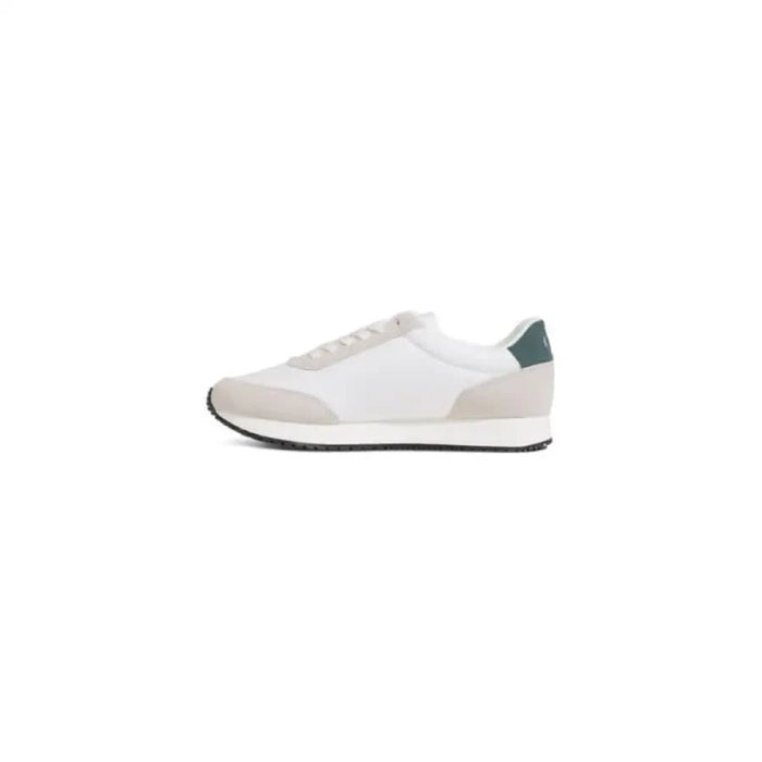 White and gray low-top casual sneaker from Calvin Klein for men