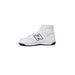 White high-top New Balance sneaker with black ’N’ logo from New Balance Women Sneakers