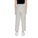 White high-waisted trousers with a loose fit from Street One for women