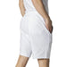 Armani Exchange Men Shorts: White knee-length shorts with side pockets