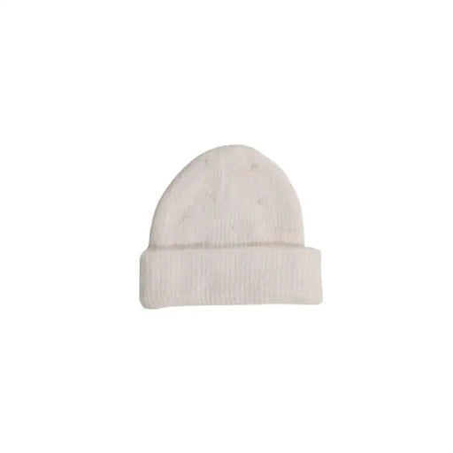 White knit beanie with folded brim from Guess Women Cap collection