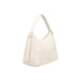 White leather hobo-style handbag with curved shoulder strap by Calvin Klein Women