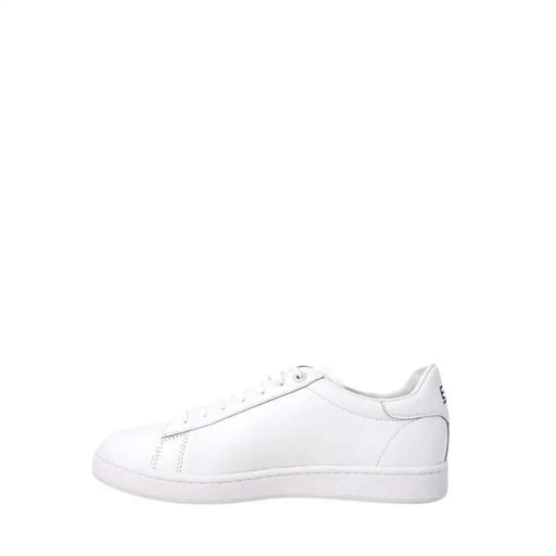 White leather low-top Ea7 Men Sneakers with lace-up closure