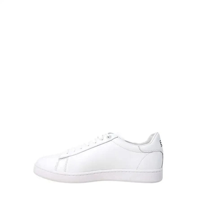 White leather low-top Ea7 Men Sneakers with lace-up closure