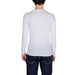 White long-sleeved crew neck t-shirt view from the back by Emporio Armani Underwear