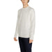 White long-sleeved crew neck sweater from Hamaki-ho Men Knitwear collection