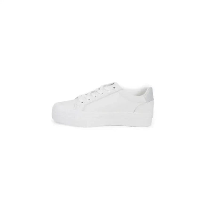 Calvin Klein Women Sneakers - White low-top sneaker with thick platform sole