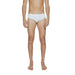 Calvin Klein Men Swimwear featuring a male model in white briefs or underwear