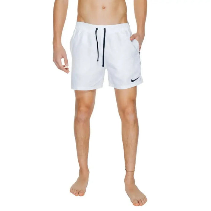 White Nike athletic shorts with drawstring waist - Nike Swim Men Swimwear