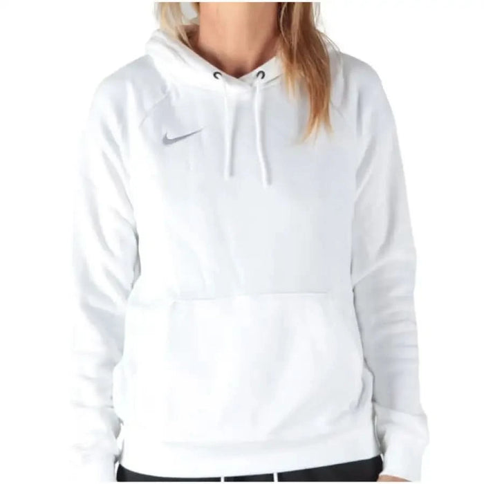 White Nike pullover hoodie with front pocket in Nike Women Sweatshirts collection