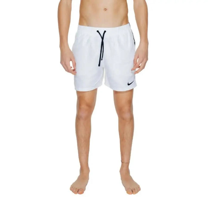 White Nike swim shorts with a drawstring waist from Nike Swim Men Swimwear