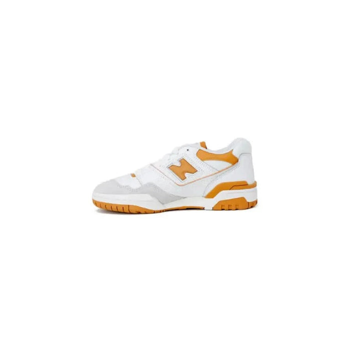 New Balance Women Sneakers - White and Orange New Balance Sneaker with Gum Sole