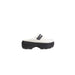 White platform loafer mule from Crocs Women Slippers in synthetic slip-on design