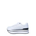 White platform sneaker by Guess featuring laces for women’s stylish footwear