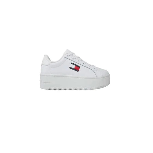 White Tommy Hilfiger platform sneaker with logo - Tommy Hilfiger Jeans Women Sneakers