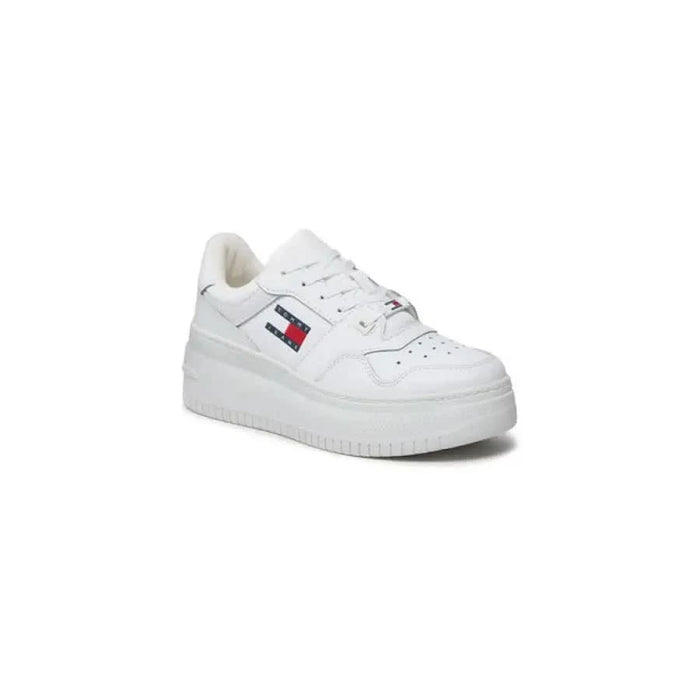 White platform sneaker with Tommy Hilfiger logo from Tommy Hilfiger Jeans Women Sneakers