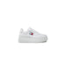 White platform sneaker with Tommy Hilfiger logo, part of Tommy Hilfiger Jeans Women Sneakers