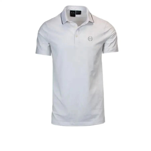 White polo shirt with small logo on chest from Armani Exchange Men Polo collection