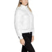 White high-collar puffer jacket with zipper closure by Armani Exchange for women