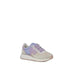 Wushu Wushu women’s white and purple sneaker with pink sole