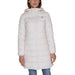 Guess Women White Quilted Puffer Coat with Hood - Stylish Winter Jacket