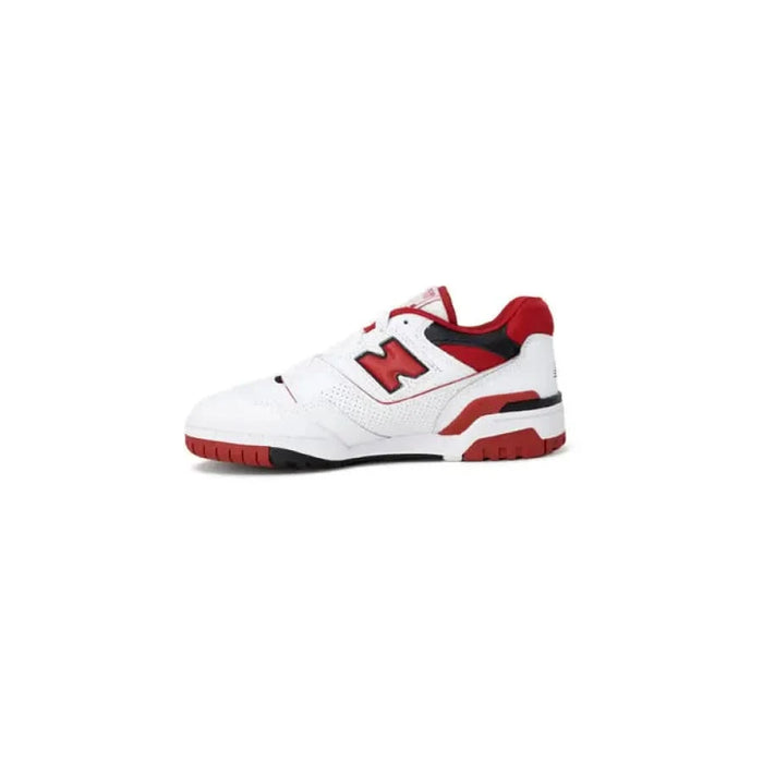 White and red New Balance athletic sneaker from the New Balance Men Sneakers collection