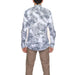 White shirt with blue palm leaf print pattern by Antony Morato for men