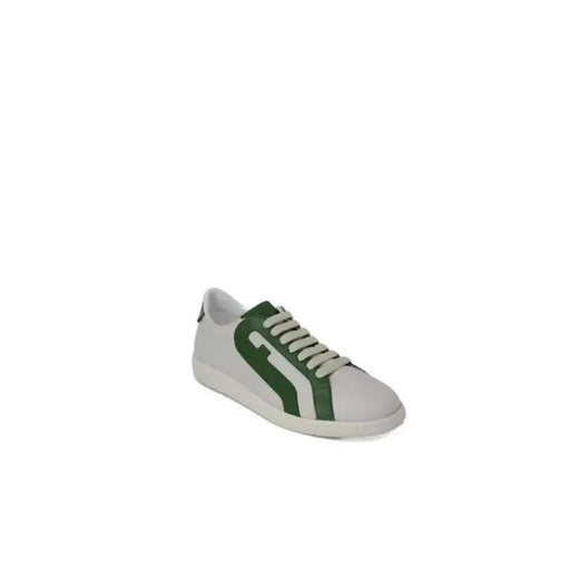 White sneaker with green accents and laces - Furla Women Sneakers