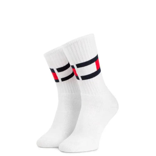 White socks with red, white, and blue stripes - Tommy Hilfiger Men Underwear