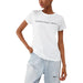 White Calvin Klein Jeans T-shirt for women featuring logo text on the front