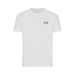 White EA7 logo t-shirt for men displayed in the Ea7 product collection