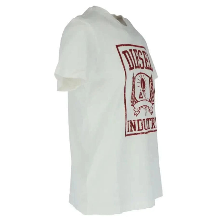 White Diesel Industry logo t-shirt from Diesel Men T-Shirt collection