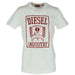 White t-shirt featuring a red Diesel Industry logo design from Diesel - Diesel Men T-Shirt