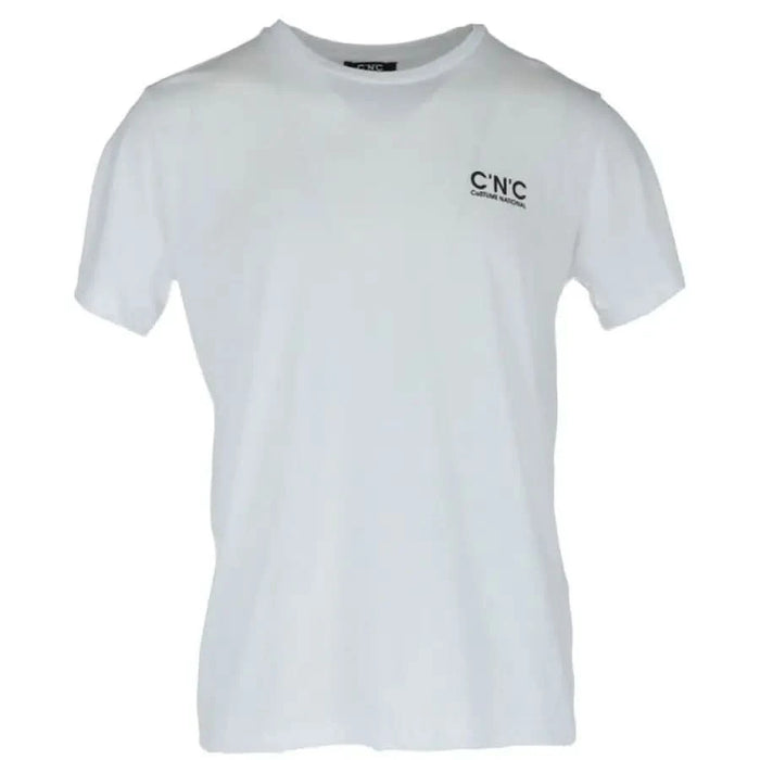 White T-Shirt with CNC Logo on Chest from Cnc Costume National Men T-Shirt Collection