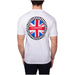 White t-shirt with Union Jack logo and ’LYLE&SCOTT’ text on the back, Lyle & Scott product