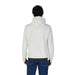 White zip-up jacket displayed from behind featuring Suns Men’s Hooded Turtleneck design