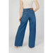 Wide-leg blue denim jeans from Women’s Blue Plain Cotton Jeans collection