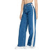 Wide-leg blue jeans with white stripes by Tommy Hilfiger for women