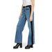 Wide-leg jeans with black side stripes and belt from Desigual for women