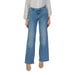 Wide-leg light blue denim flared jeans from Guess with pockets for women